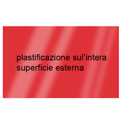 legatoria Cartoncino RismaLuce Plastificata Favini, ROSSO CHIARO Con riserva non plastificata per adesione, formato A3L (29,7x51cm), 230grammi x mq (Cartoncino 200gr + plastificazione 30gr).