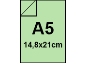 carta CartoncinoPLASTIFICATO RismaLuceFavini, a5, 230gr, VERDEtenue Formato a5 (14,8x21cm), 230grammi x mq, (200cartoncino+30plastificazione) bra412a5