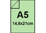 carta CartoncinoPLASTIFICATO RismaLuceFavini, a5, 230gr, VERDE TENUE Formato a5 (14,8x21cm), 230grammi x mq, (200cartoncino+30plastificazione).