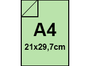 carta CartoncinoPLASTIFICATO RismaLuceFavini, a4, 230gr, Verdino09 Formato A4 (21x29,7cm), 230grammi x mq, (200cartoncino+30plastificazione) bra412