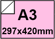 carta Cartoncino, Pearl, Rosa, a3, 250gr  Retro BIANCO, Formato a3 (29,7x42cm), 250grammi x mq.