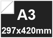 carta Cartoncino, Pearl, Nero, a3, 250gr Retro BIANCO, Formato a3 (29,7x42cm), 250grammi x mq.