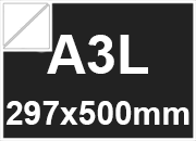 carta Cartoncino, Pearl, Nero, a3l, 250gr Retro BIANCO, Formato a3l (29,7x50cm), 250grammi x mq bra448a3l
