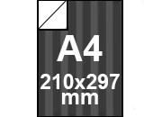 carta Cartoncino, Rigato, PIOMBO, A4, 250gr Retro BIANCO, Formato A4 (21x29,7cm), 250grammi x mq.