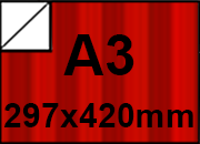 carta Cartoncino, Rigato, ROSSO, a3, 250gr Retro BIANCO, Formato a3 (29,7x42cm), 250grammi x mq.