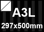 carta Cartoncino, Rigato, NERO, a3l, 250gr Retro BIANCO, Formato a3l (29,7x50cm), 250grammi x mq.