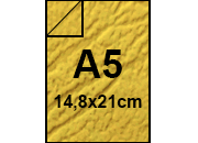 carta Copertina SimilPELLEvenata, 320gr, a5, GIALLO Formato a5 (14,8x21cm), 320grammi x mq bra478a5