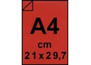 carta Copertina SimilPELLE, 460gr, A4, ROSSO Formato A4 (21x29,7cm), 460grammi x mq.