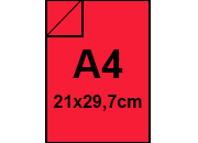 carta Cartoncino ManilaFormosa ROSSO. A4, 250gr Formato A4 (21x29,7cm), 250grammi x mq BRA125