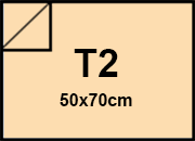 carta Cartoncino Burano CAMOSCIO. T2. 120gr Camoscio 02, formato T2 (50x70cm), 120grammi x mq.