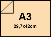 carta Cartoncino RismAcqua 140, CAMOSCIO 02 formato A3 (29,7 x 42cm), 140gr, 200 fogli.