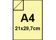 carta Carta RismAcqua 90, GIALLO CHIARO 07 formato A4 (21 x 29,7cm), 90gr, 300 fogli.