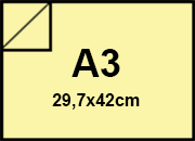 carta Cartoncino ManilaFormosa GIALLO, a3, 250gr BRA258a3.