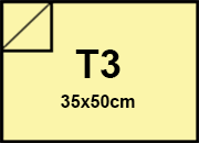 carta Cartoncino ManilaFormosa GIALLO, t3, 250gr Formato t3 (35x50cm), 250grammi x mq.