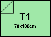 carta Cartoncino Burano VERDE. T1. 120gr Verde 09, formato T1 (70x100cm), 120grammi x mq bra798T1