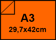 carta Cartoncino RismaLuce 140, ARANCIO 56 formato A3 (29,7 x 42cm), 140gr, 200 fogli.