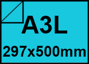 carta Cartoncino Burano REALE, a3l, 250gr Azzurro Reale 55, formato a3l (29,7x50cm), 250grammi x mq.