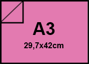 carta Cartoncino Burano CICLAMINO, a3, 250gr Ciclamino Astrale 58, formato a3 (29,7x42cm), 250grammi x mq.