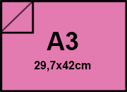 carta Carta RismaLuce 90, CICLAMINO 58 formato A3 (29,7 x 42cm), 90gr, 300 fogli.