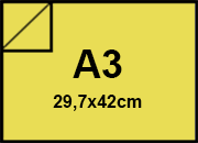 carta Carta RismaLuce 90, GIALLO SOLE 53 formato A3 (29,7 x 42cm), 90gr, 300 fogli.