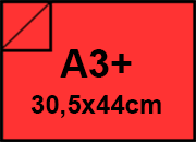 carta Cartoncino Burano SCARLATTO, a3+, 200gr Rosso Scarlatto 61, formato a3+ (30,5x44cm), 200grammi x mq.