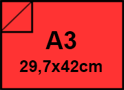 carta Carta RismaLuce 90, SCARLATTO 61 formato A3 (29,7 x 42cm), 90gr, 300 fogli.