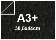 carta Cartoncino REMAKE CARAPACE Favini, MIDNIGHT NERO, formato A3+ (30,5x44cm), 250grammi x mq BRA628a3+
