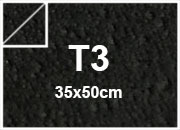 carta Cartoncino REMAKE CARAPACE Favini, MIDNIGHT NERO, formato T3 (35x50cm), 120grammi x mq.