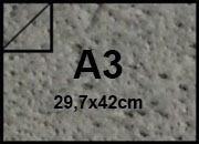 carta Cartoncino REMAKE CARAPACE Favini, SMOKE GRIGIO, formato A3 (29,7x42cm), 250grammi x mq.