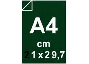 carta Cartoncino da pacco millerighe VERDE formato A4 (21x29,7cm), 230grammi x mq bra71