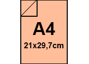 carta Cartoncino Burano SALMONE, A4, 200gr Salmone 05, formato A4 (21x29,7cm), 200grammi x mq bra828