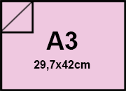 carta Cartoncino RismAcqua 140, LILLA 06 formato A3 (29,7 x 42cm), 140gr, 200 fogli.