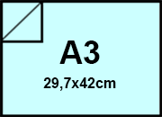 carta Cartoncino ManilaFormosa AZZURRO, a3, 250gr BRA115a3.