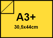 carta Cartoncino Burano ZOLFO. A3+. 140gr Giallo Zolfo 51, formato A3+ (30,5x44cm), 140grammi x mq.