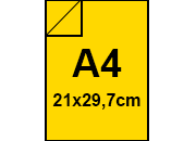 carta Cartoncino Prisma Bi-marcato Favini PLASTIFICATO Giallo, formato A4 (21x29,7cm), 250grammi x mq.