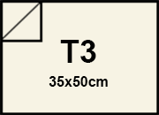 carta CartoncinoTintoretto Fedrigoni, CREMA, t3 200gr formato t3 (35x50cm), 200grammi x mq BRA1065t3