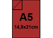 carta Cartoncino PrismaMonomarcatoFavini, Rubino a5, 220gr Rubino 08, formato a5 (14,8x21cm), 220grammi x mq bra886a5
