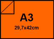 carta Cartoncino PrismaMonomarcatoFavini, Mandarino a3, 220gr Mandarino 09, formato a3 (29,7x42cm), 220grammi x mq bra887a3