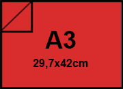 carta Cartoncino PrismaMonomarcatoFavini, Scarlatto a3, 220gr Scarlatto 10, formato a3 (29,7x42cm), 220grammi x mq bra888a3