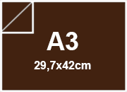 carta Cartoncino PrismaMonomarcatoFavini, Cioccolato a3, 220gr Cioccolato 11, formato a3 (29,7x42cm), 220grammi x mq bra890a3