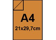 carta Cartoncino Prisma Bi-marcato Favini PLASTIFICATO Tabacco, formato A4 (21x29,7cm), 250grammi x mq.