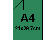 carta Cartoncino Prisma Bi-marcato Favini PLASTIFICATO Verde, formato A4 (21x29,7cm), 250grammi x mq.