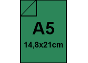 carta Cartoncino Prisma Bi-marcato Favini PLASTIFICATO Verde, formato A5 (14,8x21cm), 250grammi x mq.