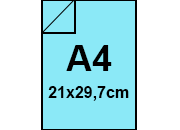 carta Cartoncino Prisma Bi-marcato Favini PLASTIFICATO Azzurro, formato A4 (21x29,7cm), 250grammi x mq.