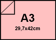 carta Cartoncino PrismaMonomarcatoFavini, Salmone a3, 220gr Salmone 25, formato a3 (29,7x42cm), 220grammi x mq bra905a3