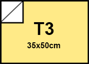 carta Cartoncino BindaKOTE CANARINO, T3, 250gr PASTELLO Canario 03, monolucido, formato T3 (35x50cm), 250grammi x mq.