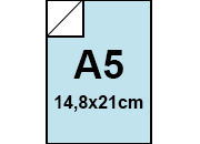 carta Cartoncino BindaKOTE CELESTE, A5, 250gr PASTELLO Celeste 06, monolucido, formato A5 (14,8x21cm), 250grammi x mq.