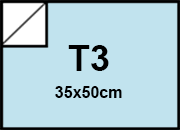 carta Cartoncino BindaKOTE CELESTE, T3, 250gr PASTELLO Celeste 06, monolucido, formato T3 (35x50cm), 250grammi x mq.