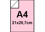 carta Cartoncino BindaKOTE ROSA, A4, 250gr PASTELLO Rosa 01, monolucido, formato A4 (21x29,7cm), 250grammi x mq.