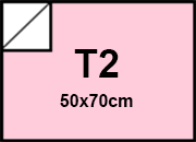 carta Cartoncino BindaKOTE ROSA, T2, 250gr PASTELLO Rosa 01, monolucido, formato T2 (50x70cm), 250grammi x mq.